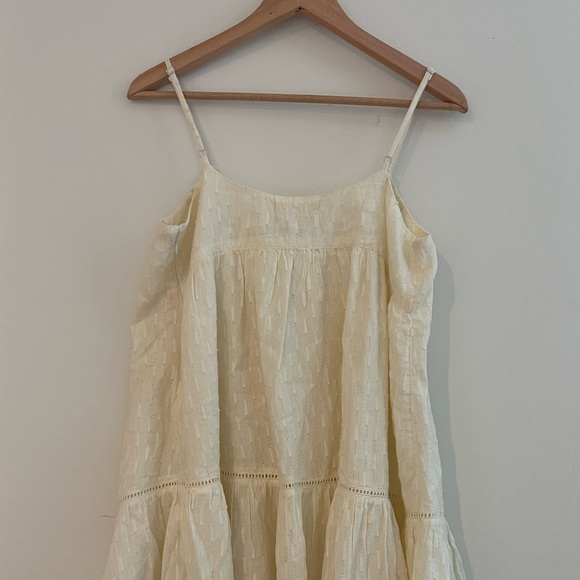 Urban Outfitters Dina Frock Beige Babydoll Dress size medium - Picture 5 of 7